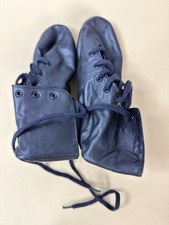 Vtg Capezio The Dancemaker Black Leather Jazz Boots CA02C Size 1.5 M NIB 80s 90s