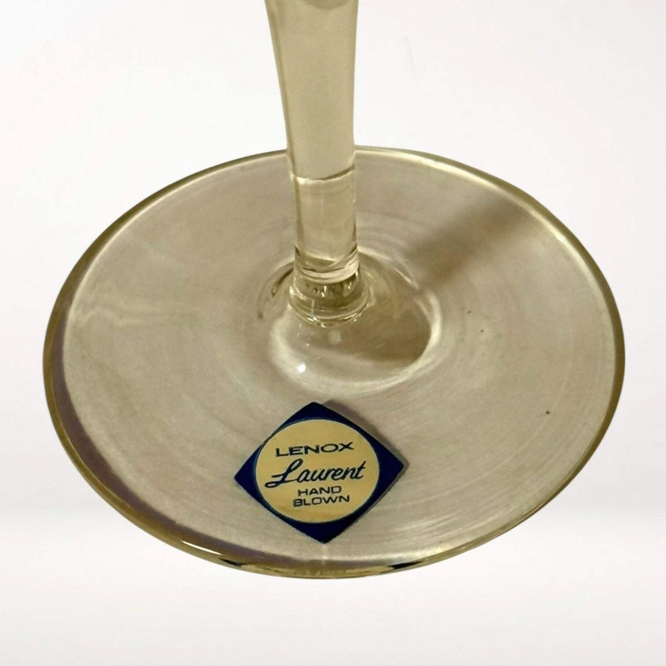 Lenox Laurent Copas de Agua Borde Dorado Cristal Soplado a Mano | Juego de 4 | Excelente Estado Foto 3 de 3