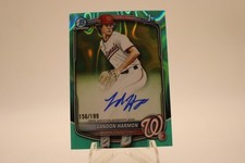 2025 Bowman Draft Landon Harmon Chrome Auto 1st Prospect Aqua Refractor # /199