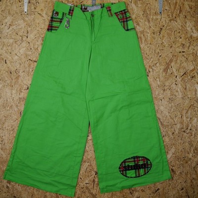 Stuka Pants Baggy JNCO Style grün W34 L34 Techwear Vintage Retro Rave Y2K 90s