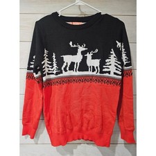 NWT Camii Mia Big Girls Ugly Christmas Sweater Knit Pullover XL Holiday Deer