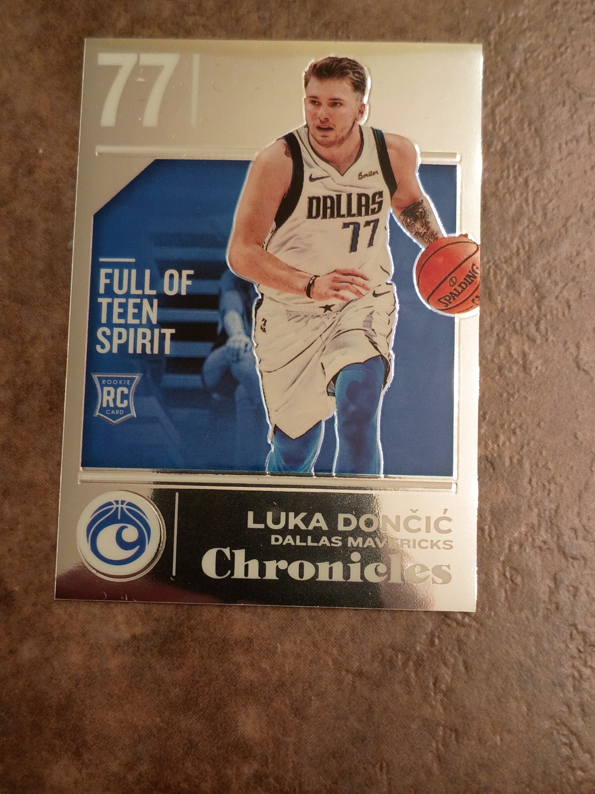 2018-19 Panini Chronicles #512 Luka Doncic Rookie RC Chrome Full Of Teen Spirit