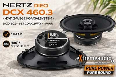 HERTZ DCX 460.3 - SET HAUT-PARLEURS COAXIAUX 2 voies 4"x6" 1 PAIRE NEUF - Photo 1/4