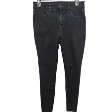American Eagle Dream Stretch High Rise Skinny Jeans Black Womens 27.5x24.5