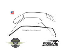 1969 1970 Mercury Cougar Ford Mustang Coupe Roof Rail Weatherstrip Pair USA Made