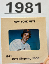 DAVE KINGMAN 1981 MLB BASEBALL TV MEDIA SLIDE NEW YORK METS