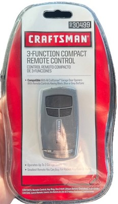 CRAFTSMAN Compact 3-Function Key Chain Garage Opener Remote Control 30499 NEW