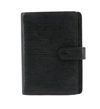 Authentic Louis Vuitton Black Epi PM Agenda/Passport Cover - Unisex