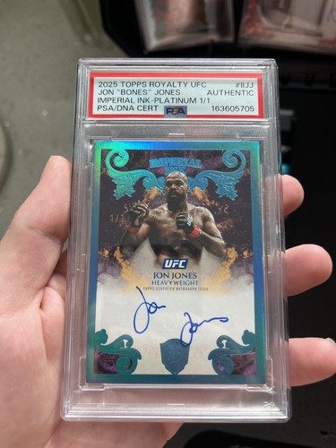 2025 TOPPS ROYALTY UFC JON JONES IMPERIAL INK-PLATINUM 1/1 PSA AUTHENTIC