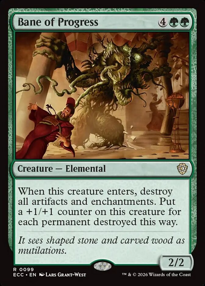 Bane of Progress 99 NM Lorwyn Eclipsed Commander MTG