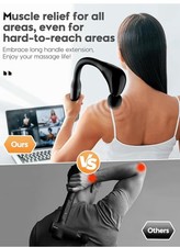 Curved Massage Hammer Easily Target Hard to Reach Areas Lightweight Rechargeable