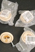 8 Vintage Mushroom Mid Century Modern Ceramic 1 " Kitchen Pull Knobs Retro NEW
