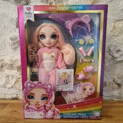 RAINBOW HIGH JR BELLA PARKER PYJAMA PARTY NEU NEW NIB SEALED PINK MGA