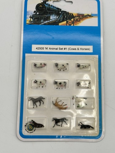Bachman 12 Piezas Escala N Vacas y Caballos 42505 Animal Set Nuevo | Zustand: New