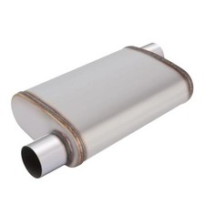 2.5inch Universal Muffler, Performance Chamber 2.5 Inch Offset In / Offset Out