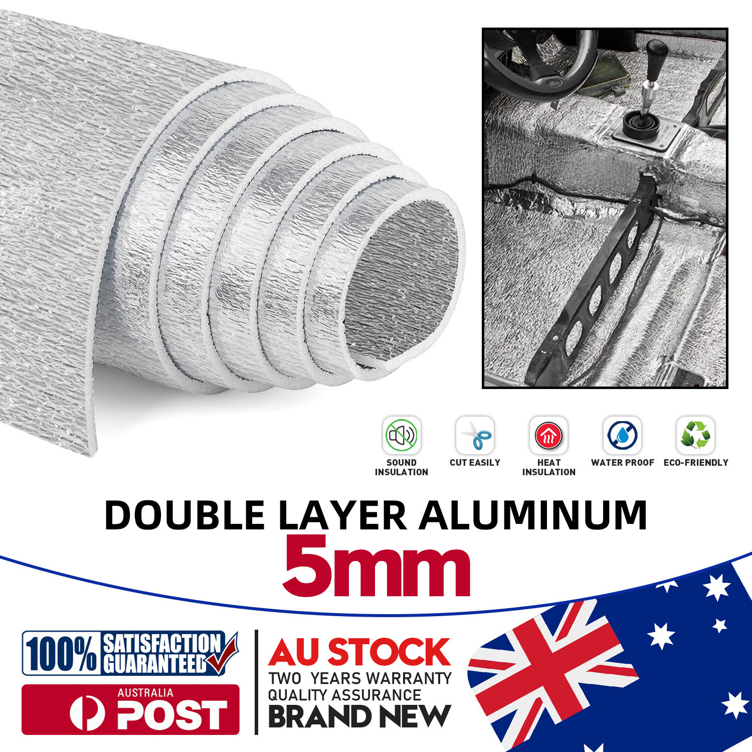 Sound Deadener 1M*2M Fits For Tesla Model Y  5YJY SUV EV RWD 220kW