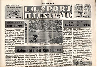 [SM4] RIVISTA LO SPORT ILLUSTRATO DEL SUD ANNO 1948 NUMERO 17 TONTO E S.NICOLA