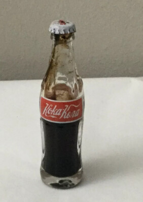 Vintage Miniature Foreign Coca Cola Coke Glass Bottle 3” (R14-13