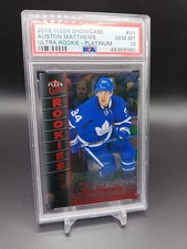 Platinum Medallion /99 2016-17 Fleer Showcase Ultra Rookies Auston Matthews POP2