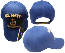 U.S. Navy CPO Retired USN Ball Cap Hat Embroidered 3D (Licensed) TOPW