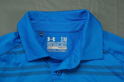 Under Armour Cold Black Polo Shirt. USMC Marine Corps Stitched. Men's S, EUC!! - Picture 3 of 7