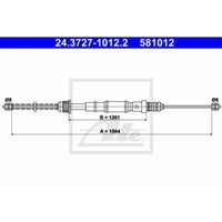 ATE Handbremsseil Bremsseil Hinten Passend FüR Renault 19 II B/C53_