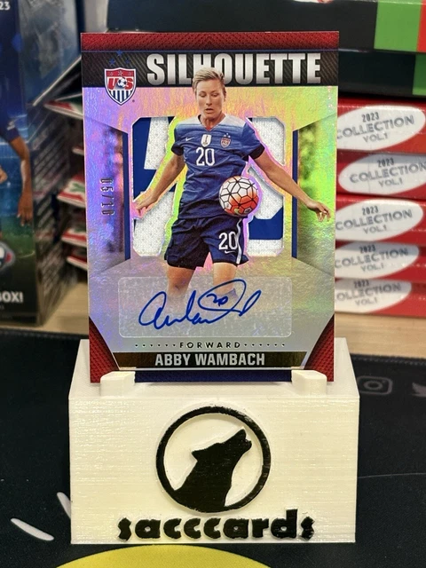 2015 Panini USA Soccer Abby Wambach Prime Silhouette Match Worn Jersey Auto 5/10
