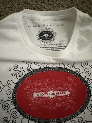 Atoms For Peace W.A.S.T.E. 2010 Tour T Shirt Thom Yorke Radiohead