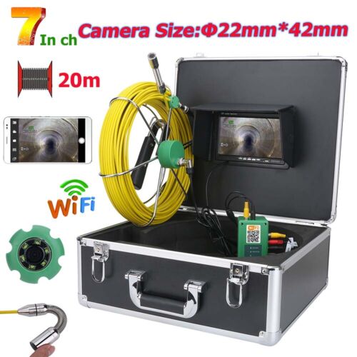 7" WiFi 22mm Pipe Sewer Inspection Camera Taking Pictures Video Recording w/ APP - Photo 1/19