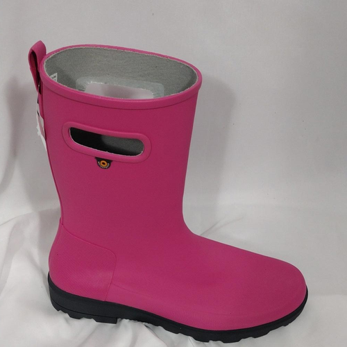 NWOB Bogs Big Kids Girls Pink Holly Jr Tall Rubber Rain Boots Size Youth 6 - Picture 2 of 11