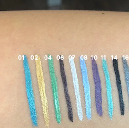 GOLDEN ROSE Eyeliner Style Metallic 01 Blue Metallic Brush Flexible And End - Image 2 of 2