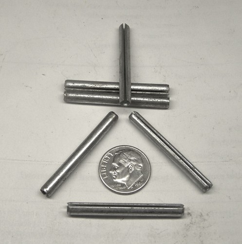 6 STAINLESS STEEL SPLIT SPRING ROLL PIN .168" DIA. 1.377" OA LONG NON MAGNETIC - 第 1/8 張圖片