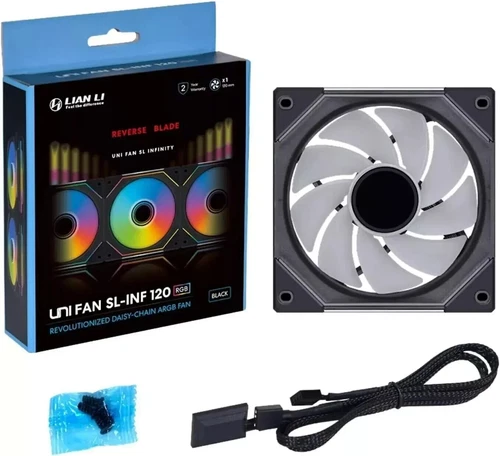 Lian Li UNI FAN SL-INF Reverse Blade Black Single Pack 120 mm RSLIN120-1B