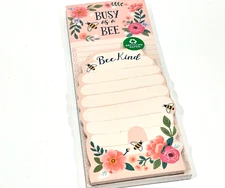 CLEMENTINE PAPER INC. MAGNETIC LINED NOTEPAD BUSY AS A BEE & BEE KIND