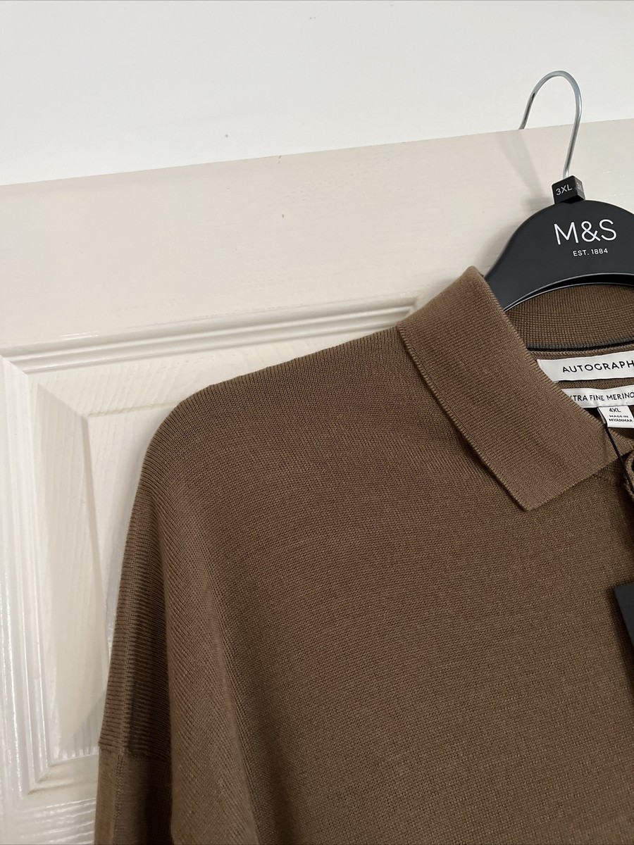 m&s merino wool polo