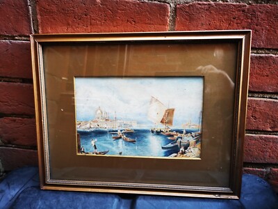 ANTIKES AQUARELL KANAL GRAND VENEDIG CARADOG JONES NACH MILES BIRKETT FOSTER