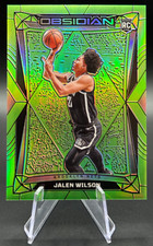 2023-24 Jalen Wilson RC /25 Obsidian Electric Etch Green Flood Rookie #197 Nets