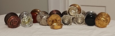 Lot Of 11 Retro Style Door Knobs Assorted Deco Victorian Styles Repurpose