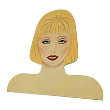 Mod Wood Boutique Clothes Hanger French Woman Art Deco Wall Display MCM Vintage