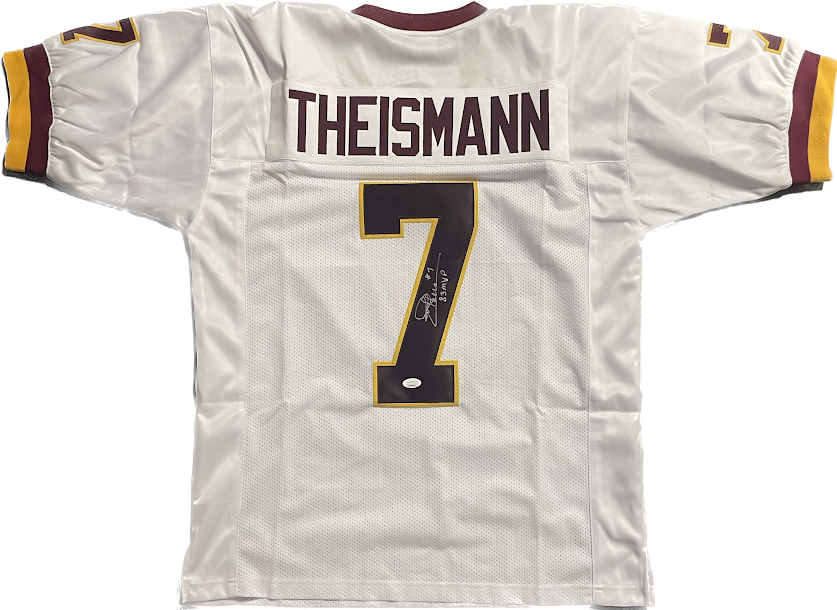 Joe Theismann Auto Custom Jersey Washington JSA COA Redskins Commanders 