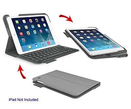 Logitech Wireless Ultrathin Keyboard Folio Case iPad Mini 1 2 3 Retina Veil Grey - 第 2/5 張圖片