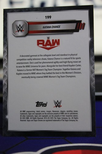 2025 Topps Chrome WWE Katana Chance Sepia Refractor - Picture 2 of 2