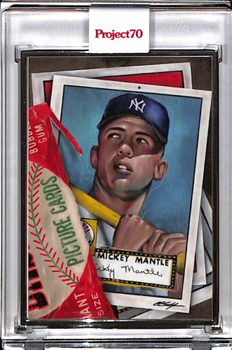 2021 TOPPS PROJECT 70 #624 MICKEY MANTLE BY STYLES P70 AP SILVER FRAME 51/51