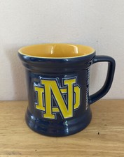 Notre Dame Fighting Irish Navy Blue/Yellow 3d Embossed 14oz Coffee Mug