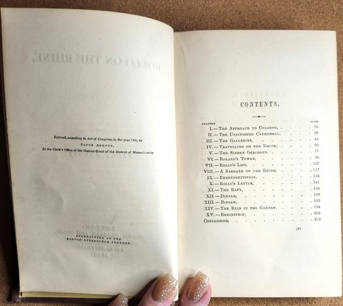 Rollos Tour in Europe Rollo On The Rhine Jacob Abbott 1858 Antique Book - Picture 9 of 16