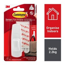 Image of 3M Command White Hooks and Decorating Clips for Indoor Decoration Damage Free