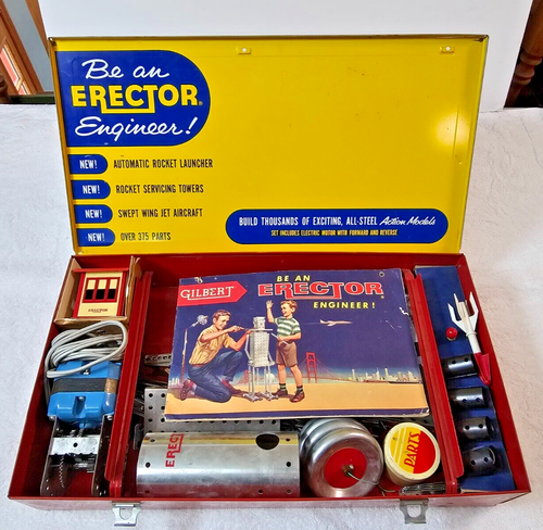 1958 Gilbert Action Conveyor Belt Erector Set NO. 10063 - Complete - Working! - Picture 2 of 24