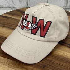 Hot Wheels Racing Beige Adjustable 3D Logo Kids Embroidered Small Hat Cap