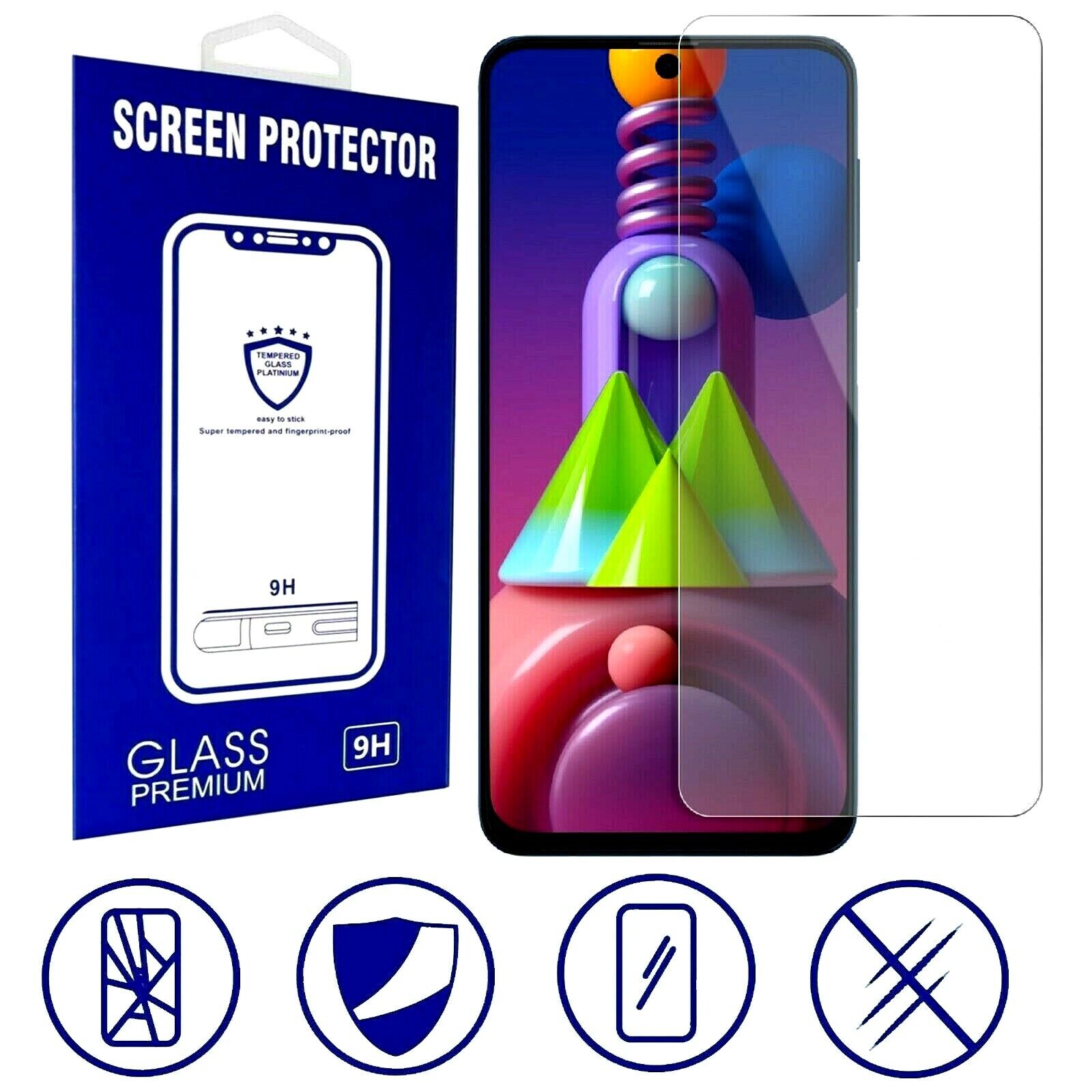 Pellicola Vetro Temperato per Samsung Galaxy M52 5G Schermo Antigraffio UHD