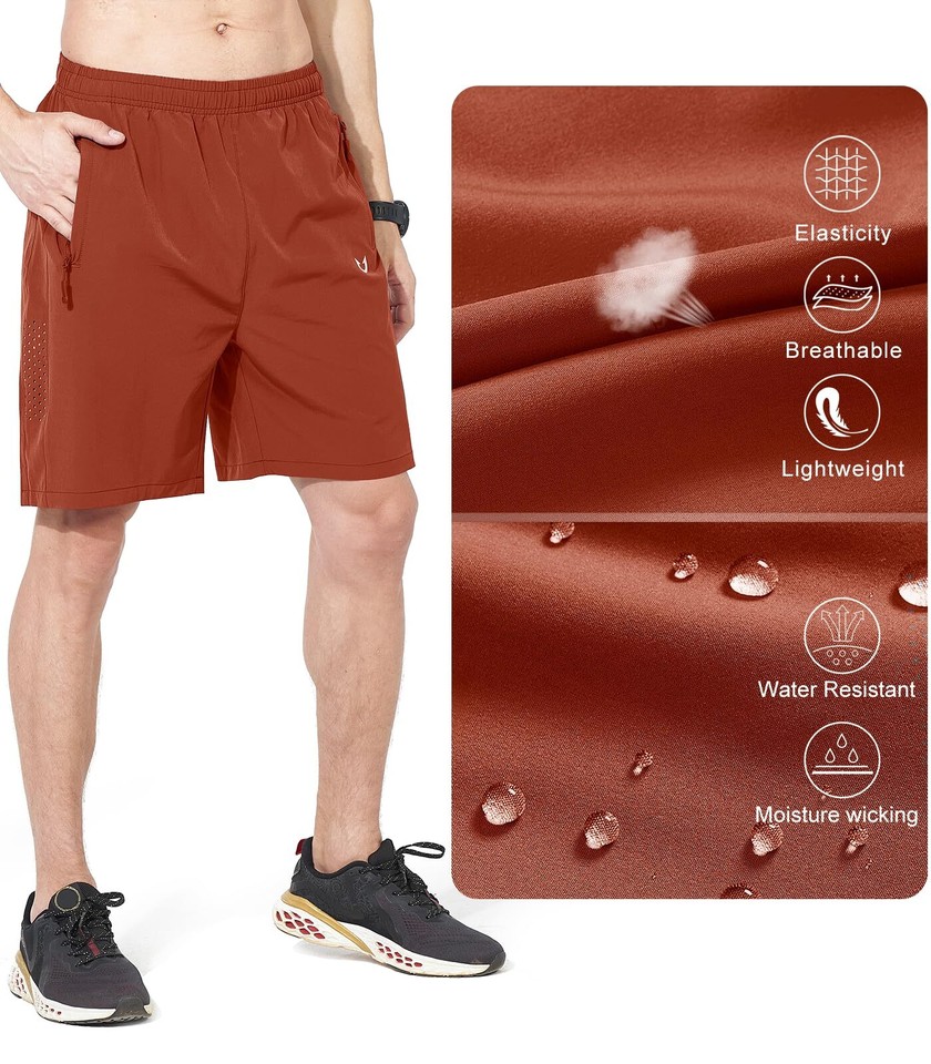 Mens Sport Running Shorts Quick Dry Superfine Fiber